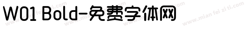 W01 Bold字体转换